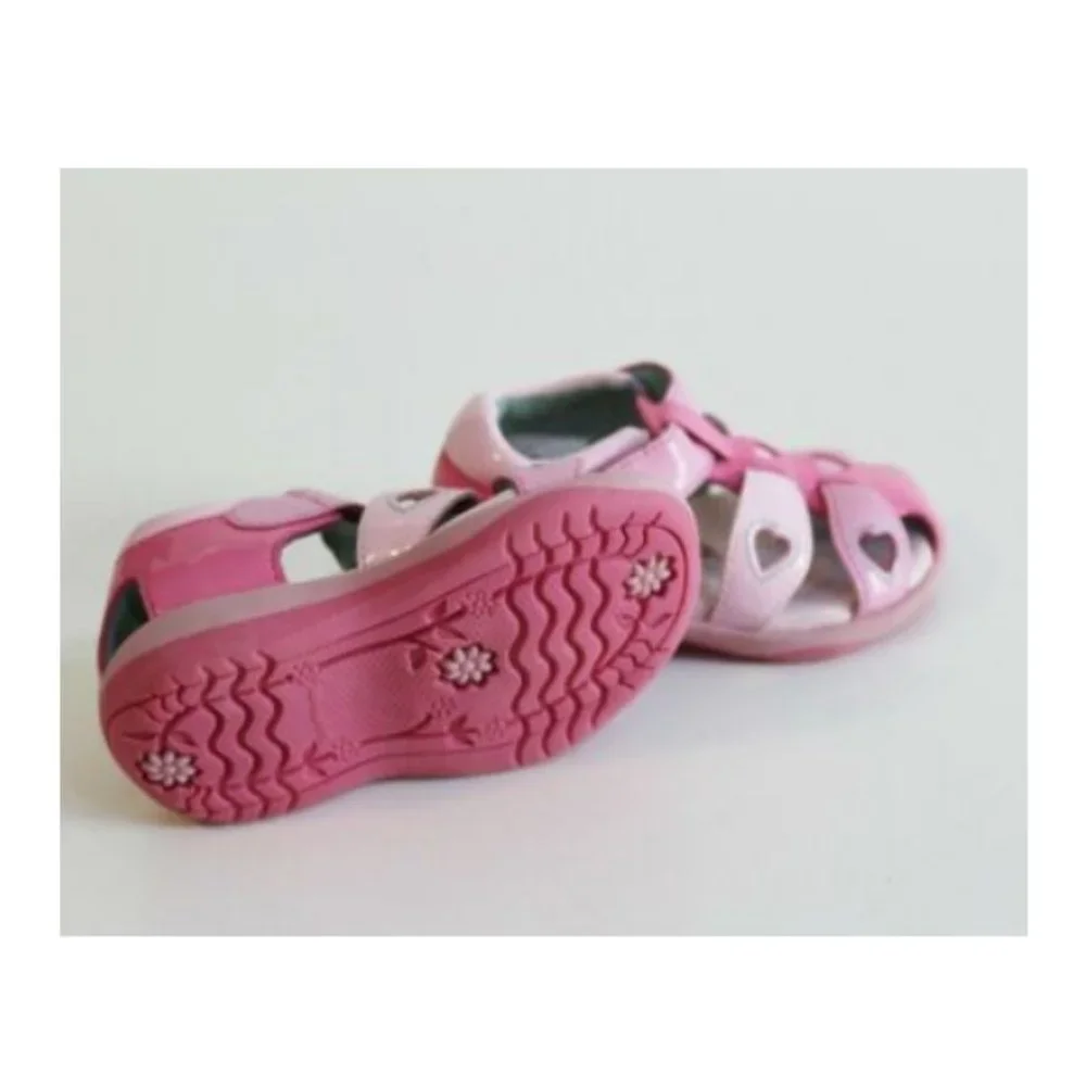 Circo Vintage Pink Heart Baby Girl Sandals Size 2